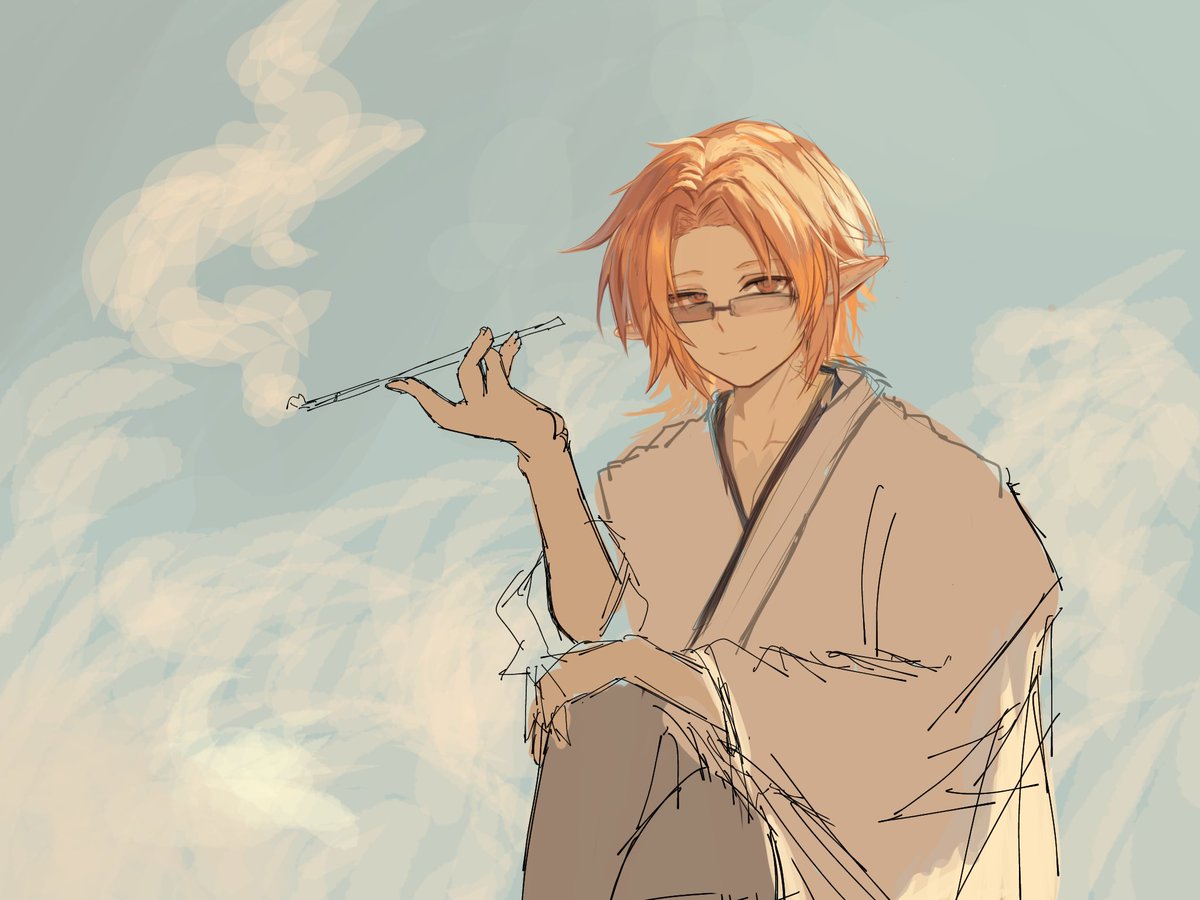 NKMK2222's tweet photo. DAY8
和服×煙管

描きおわらなかった！ https://t.co/GwpOkb0bhZ