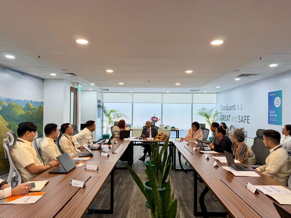 Conduent's tweet photo. Our President &amp; CEO Harsha V. Agadi visited our Manila and Batangas sites, reinforcing the Philippines' role in Conduent's global business. We celebrated the teams driving innovation and success. Learn more: https://t.co/BnDbzT1FOg
#ConduentProud https://t.co/xYTgG8nLcJ