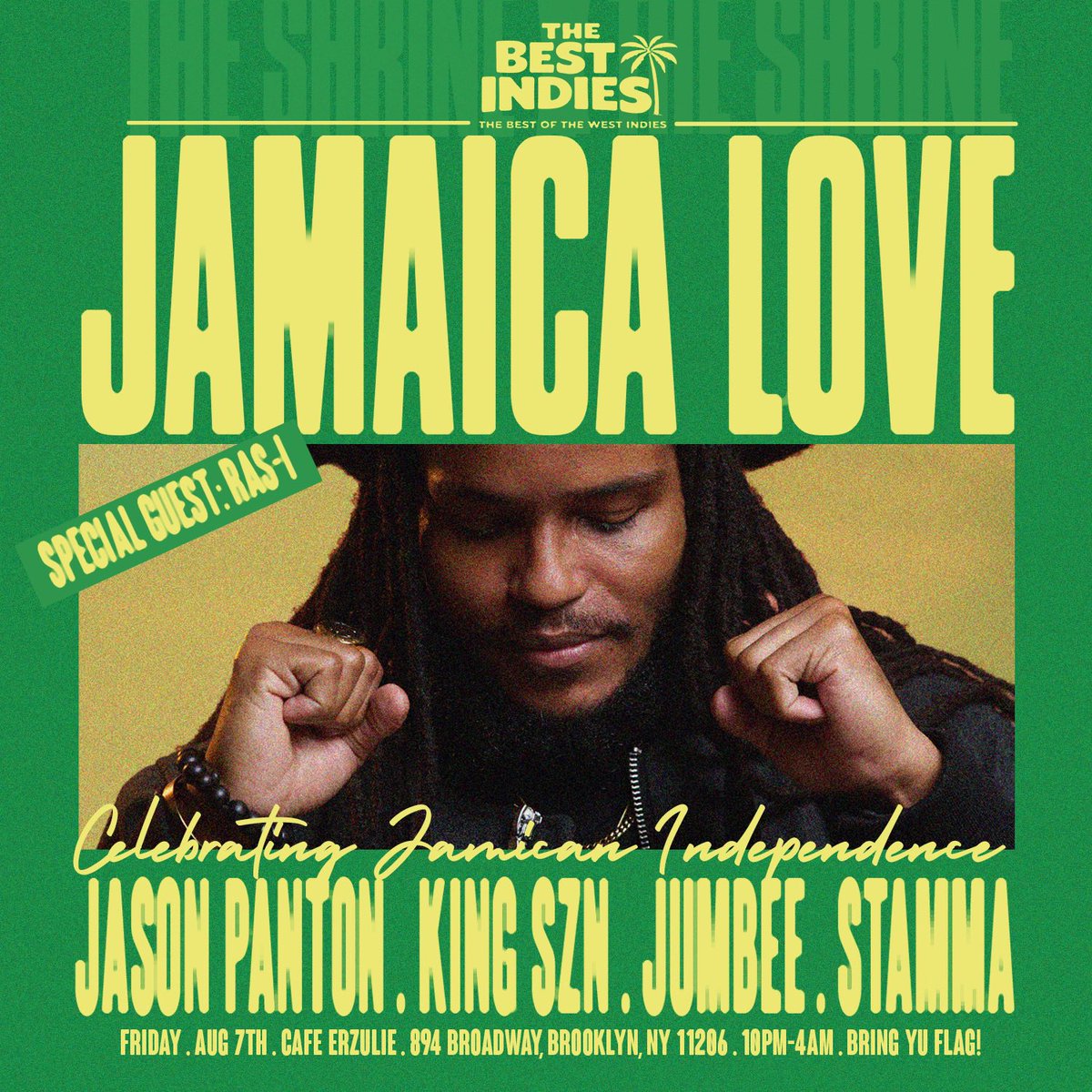 RasI_Musique's tweet photo. Brooklyn vibez tonight with mi bredda dem 🇯🇲🇯🇲🇯🇲 https://t.co/MPOCZW2QC7