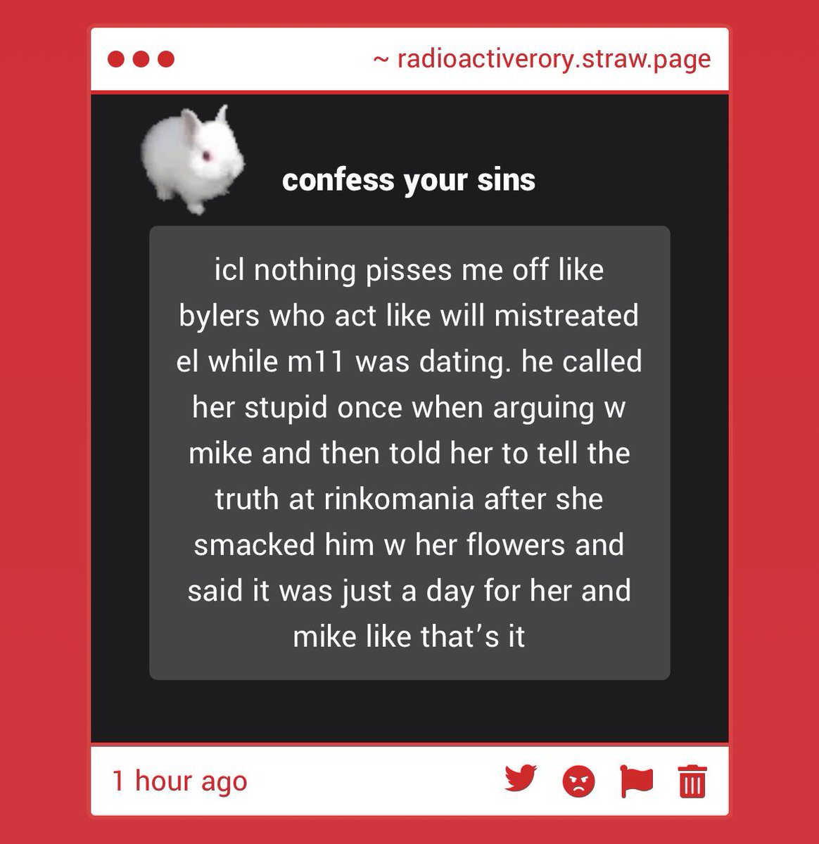 radioactiverory's tweet photo. ngl the only thing will ever did that was messy was get a lil flirty with mike in that field but im so Who Cares about it when nancy jonathan and steve are all fucking eo canonically. will was nice asf to el and loved her https://t.co/tAcxkJQ4Co