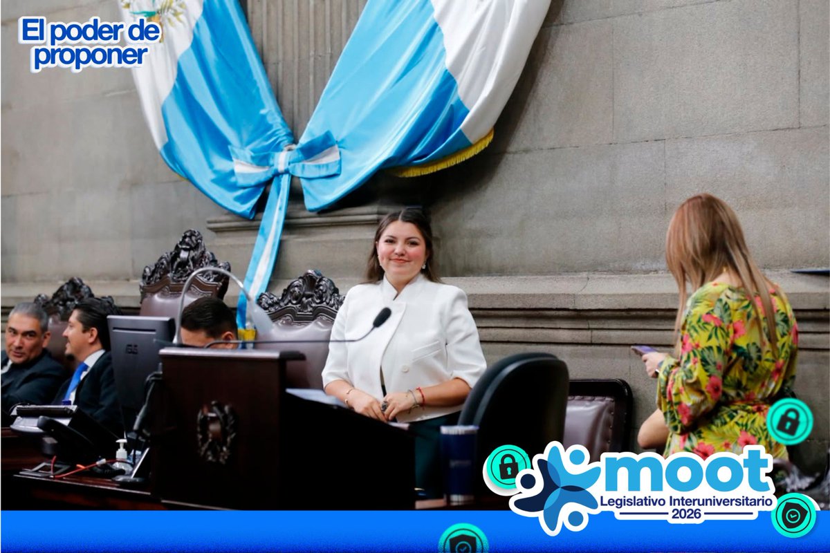 CongresoGuate's tweet photo. 🚀 ¡Y llegó la gran final del #MootLegislativogt 2026!

El diputado Julio César López @JCLopezEs, Quinto Secretario y coordinador de este evento, junto a los legisladores Elena Motta @ElenaMotta_, Ronald Portillo @RonaldYPortillo, Byron Tejeda @byron_diputado y Luis Aguirre @luisaguirre1010, jefe del bloque Cabal dieron la bienvenida a los 18 equipos que hoy se juegan el todo por el todo debatiendo sus iniciativas enfocadas en tema de seguridad. 

🏛️ #XLegislatura
🎖️ #MootLegislativogt