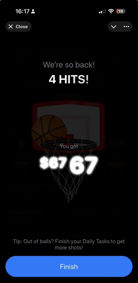 techsavvyy02's tweet photo. If you read my earlier guide, you already know how 67 Balling works.

I just landed 4 HITS and got rewarded with 67 $67

My best run so far, but I’m aiming higher

The 67 Legend task has only a few hours left. Let’s get that MVP spot on @sixsevenapp 

Your turn👇🏽 https://t.co/EEfC7n7EKI