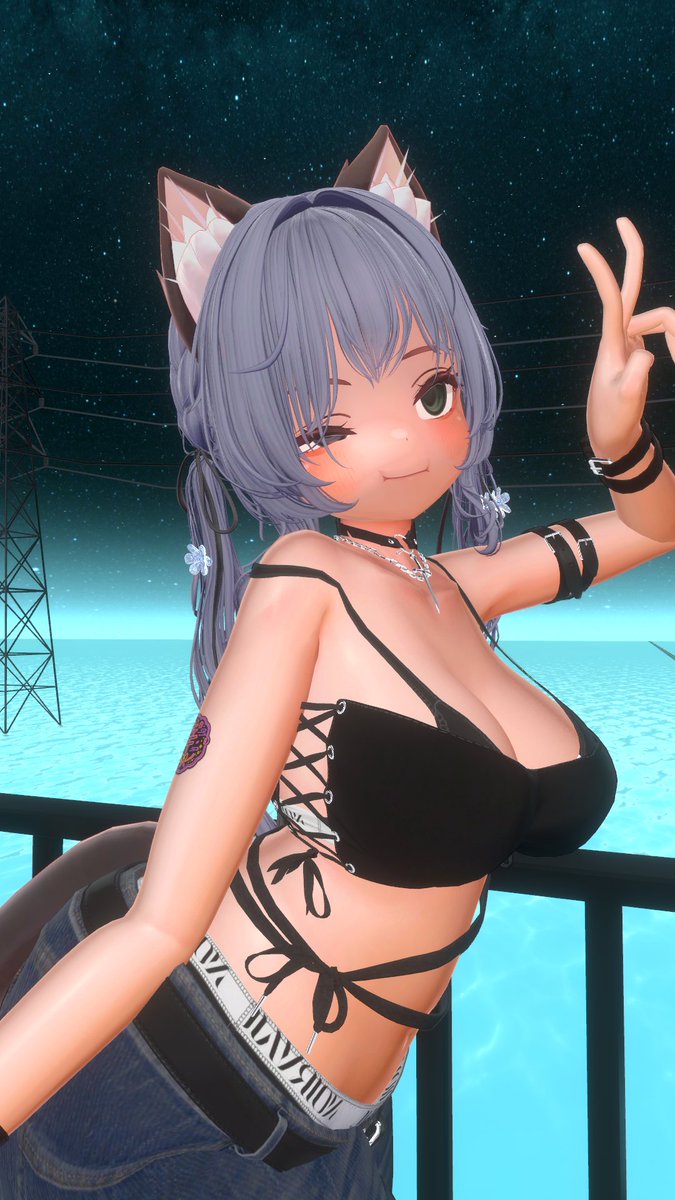 Roka_Kuya's tweet photo. 可愛い髪形と褐色お肌で📷✨
＃ICHIGO3D　＃VRChat https://t.co/fnEXzEi7Un