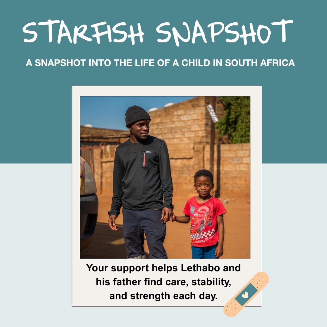 StarfishAmerica's tweet photo. A caring presence changes lives. With Starfish, families like Lethabo’s receive ongoing support, connection to school, and hope for brighter days. 💙 #starfishgreathearts #StarfishSnapshot https://t.co/3FxkxCQTAK