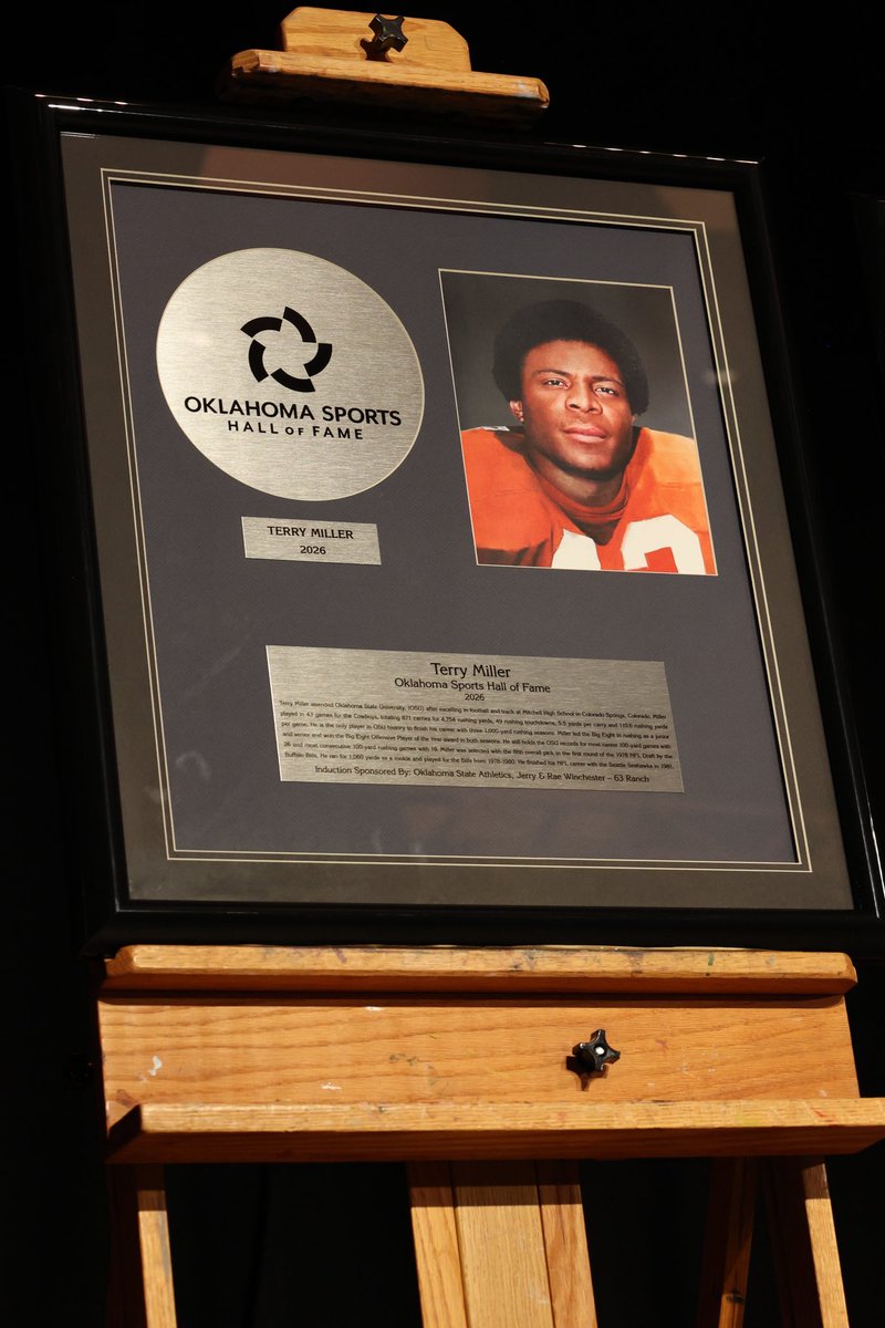 CowboyFB's tweet photo. Terry Miller 

🤠 College Football Hall of Fame (2022)
🤠 Oklahoma Sports Hall of Fame (2026)

Absolute legend https://t.co/pgnFmNCNwr