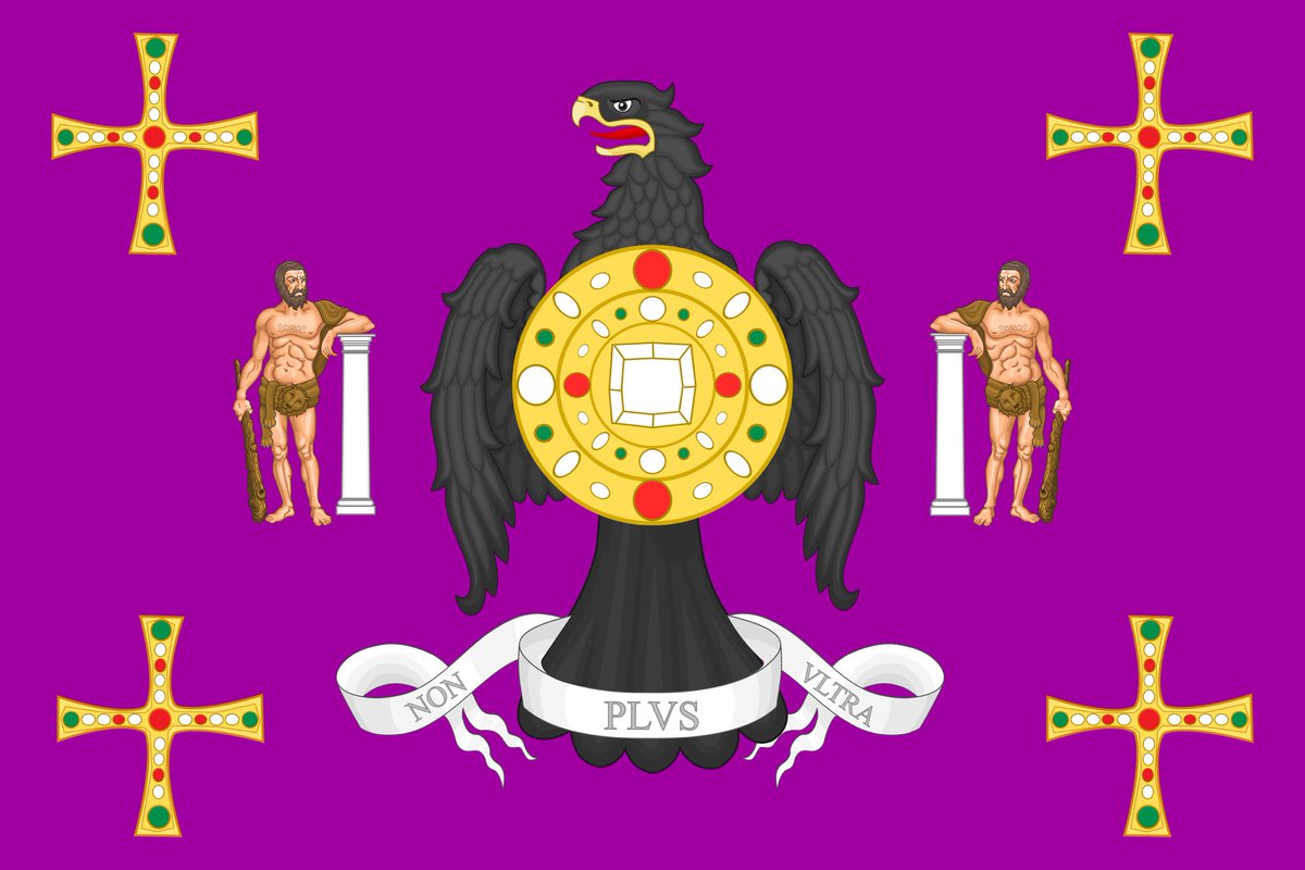 ArchHHeraldica's tweet photo. Escudo de armas de un ficticio Sacro Imperio Romano Visigodo, hecho por @pablopoIIa https://t.co/m1DUZhlL7X