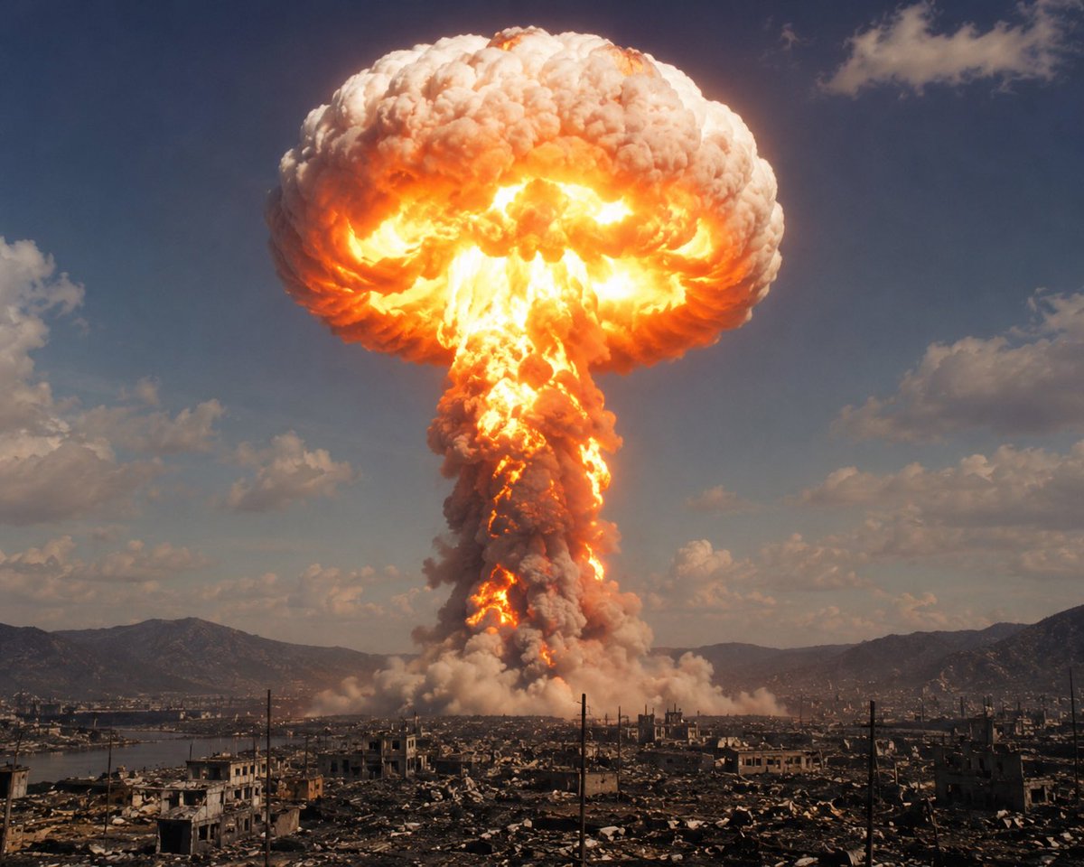 caveofvictory's tweet photo. One man survived both atomic bombs dropped on Japan: His name was Tsutomu Yamaguchi.

On August 6, 1945, he was in Hiroshima when the first atomic bomb exploded. He was injured but survived.

Three days later, he returned to his hometown of Nagasaki.

On August 9, another atomic bomb was dropped.

Yamaguchi survived that too.

He was later officially recognized by the Japanese government as a survivor of both bombings.

He lived until 2010, reaching the age of 93.