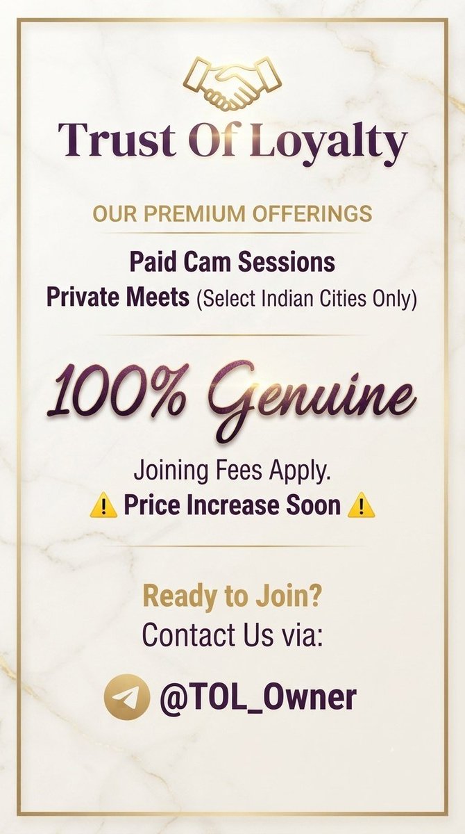 TrustOfLoyalty's tweet photo. https://t.co/0guZpwjbAi
Join Our Premium Groups On Telegram
@ https://t.co/5RVwvsaJyo
For More Info Dm Me
@TOL_Owner https://t.co/M1EuERah9e