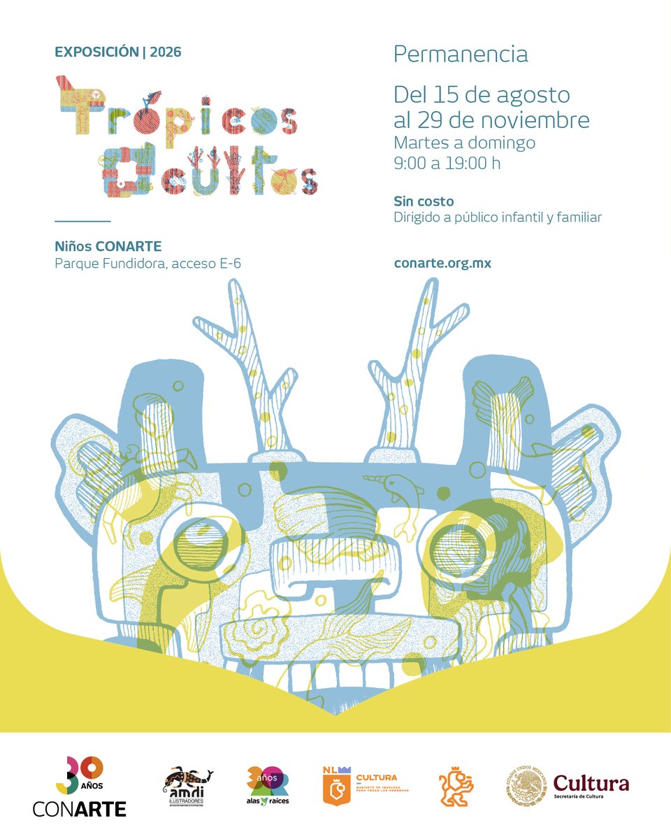 conartenl's tweet photo. ¿Y si una imagen escondiera muchas más historias de las que imaginas? 
Muy pronto, "Trópicos ocultos" llegará a Niños CONARTE con una experiencia de ilustración interactiva que invita a descubrir, jugar y dejar volar la imaginación.

#CulturaNL @AlasyRaices https://t.co/egz4Btn1Wb