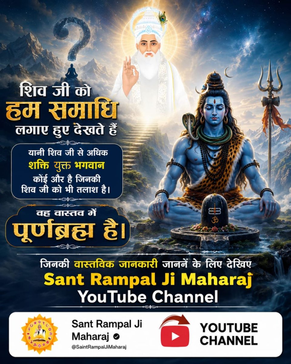 ArvindLordkabir's tweet photo. #शिवजी_की_सत_साधना_करो
♦️ शिव जी हैं जन्म-मृत्यु में; जिसका प्रमाण श्रीमद्देवीभागवत, स्कंध 3, अध्याय 4-5 में है। जबकि गीता अध्याय 15 श्लोक 17 के अनुसार उत्तम पुरुष, अर्थात अविनाशी पूर्ण परमात्मा तो अन्य है जो सर्व का धारण पोषण करने वाला है
Gudda Guddi ka Khel Band Karo https://t.co/2DGQzd825J