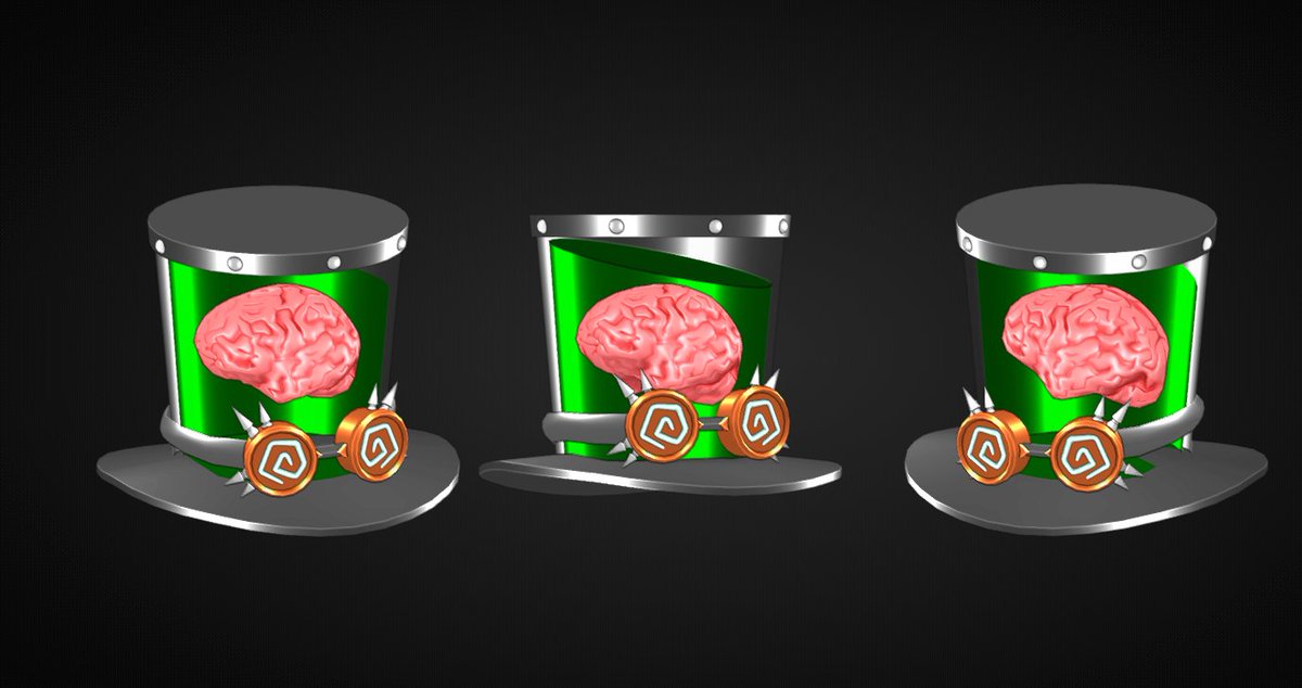 AymaneStudio's tweet photo. zombie brain tophat ugc #robloxUGC 
#roblox #robloxdev https://t.co/BcqxMoB462