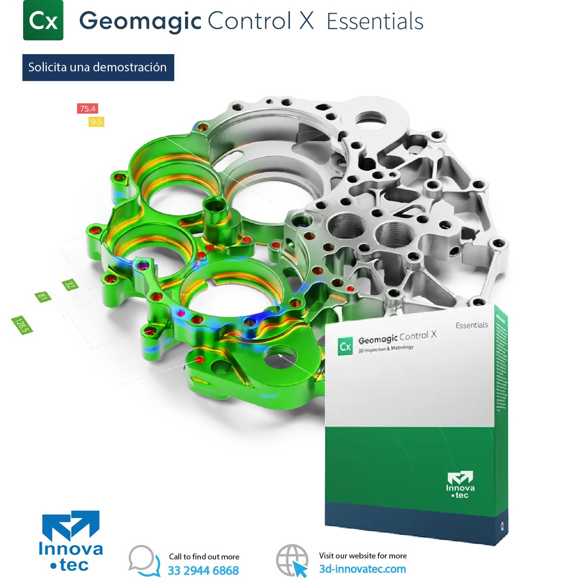 3dinnovatec's tweet photo. 🇲🇽 Somos distribuidor autorizado y centro de servicio Geomagic en México. Impulsamos a la industria manufacturera, médica y de herramental con:
Design X | Control X | Freeform | Wrap #GeomagicMexico #Geomagic #3dinnovatec #IngenieriaInversa #metrologia #ManufacturaMexico https://t.co/1kuxwmSoSz