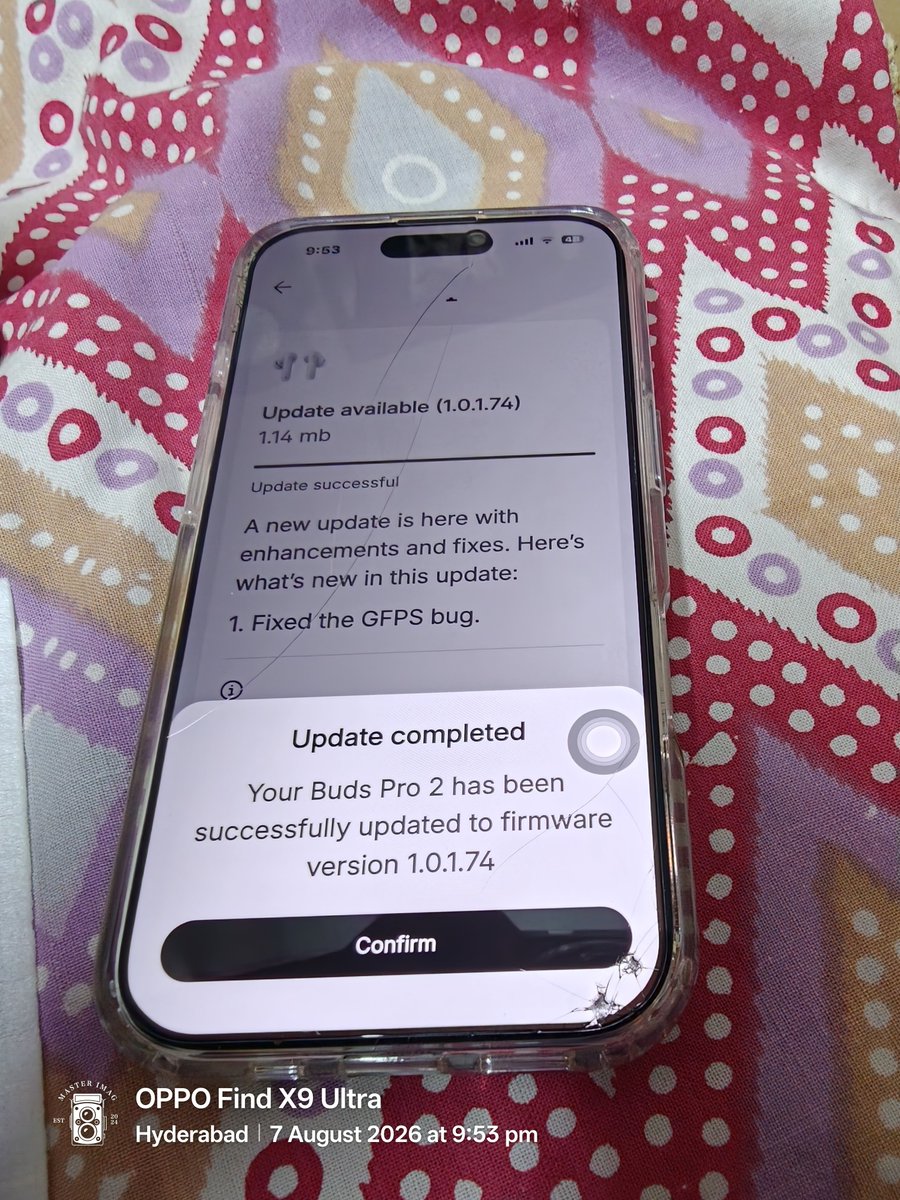 KaizaadRealTalk's tweet photo. I’m genuinely confused and a bit frustrated right now. My CMF Buds Pro 2 is still stuck on firmware 0.0.8.8, showing “Up to date,” while another CMF Buds Pro 2 I bought for a relative has already received the 1.0.1.74 update that fixes the GFPS bug.

Both pairs are identical  same model, same region, same app, same phone brand  yet one gets the new firmware and the other doesn’t. The update clearly exists (I watched it install and complete successfully on the other unit), so why is mine being left behind?If this is a staggered rollout, CMF should communicate that clearly.

 If it’s device‑specific, users deserve to know what determines eligibility. Firmware updates shouldn’t feel random, especially for a product that’s marketed as part of the Nothing ecosystem.Can @cmfbynothing please explain what’s going on here? Transparency matters  we just want consistent support across all units.#CMFBudsPro2 #Nothing #CMF #FirmwareUpdate #TechCommunity #GFPSBugFix 

@AkisEvangelidis @getpeid