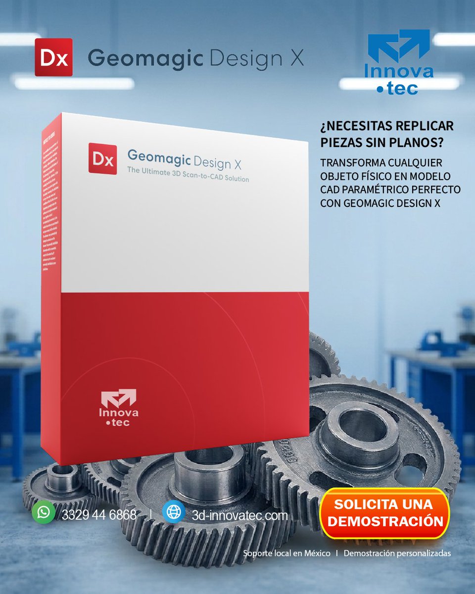3dinnovatec's tweet photo. 🇲🇽 Somos distribuidor autorizado y centro de servicio Geomagic en México. Impulsamos a la industria manufacturera, médica y de herramental con:
Design X | Control X | Freeform | Wrap #GeomagicMexico #Geomagic #3dinnovatec #IngenieriaInversa #metrologia #ManufacturaMexico https://t.co/1kuxwmSoSz