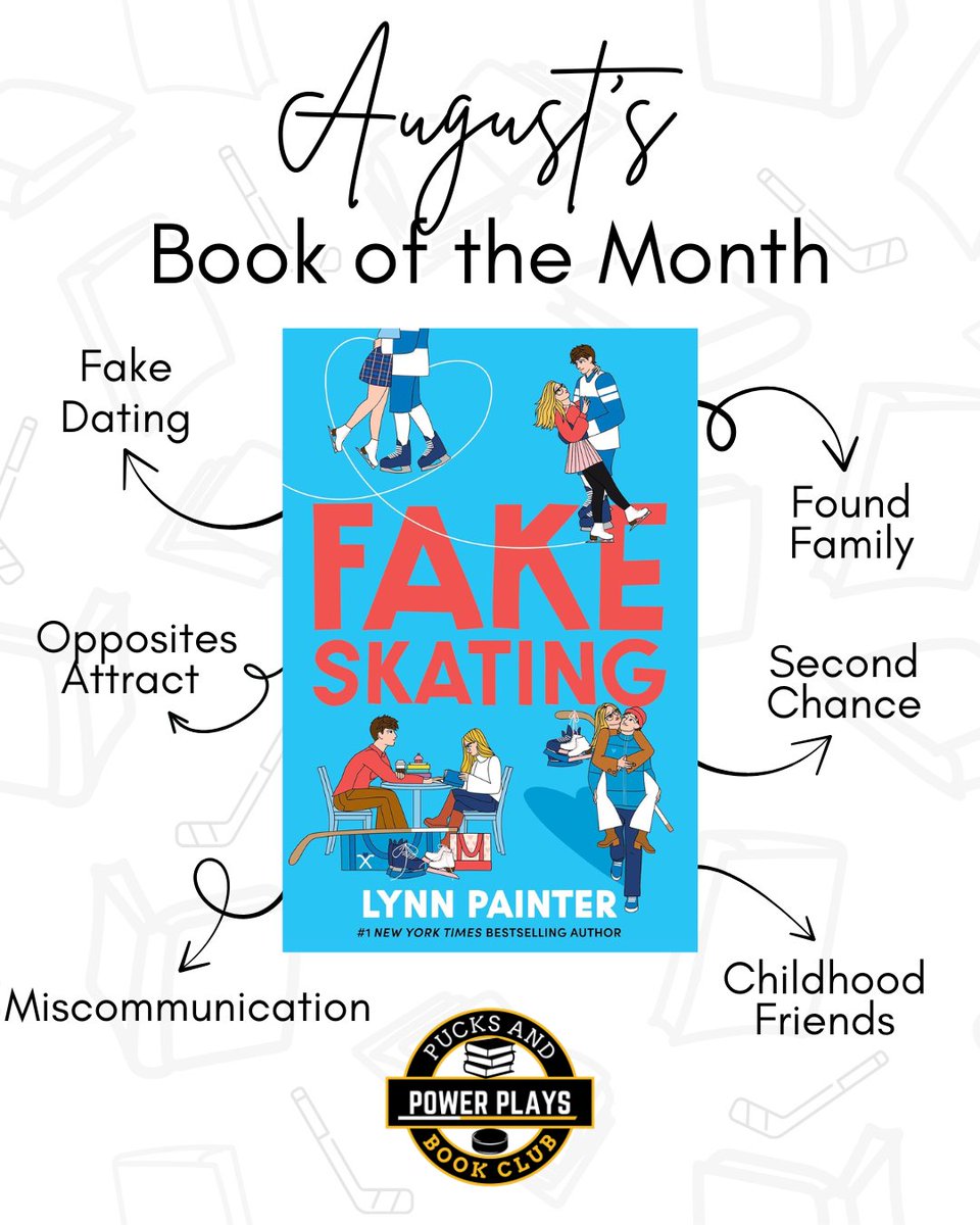 PucksAndPPsPod's tweet photo. 📚Pucks and Power Plays Book Club📚

Happy August everyone! We’re starting off the month right by announcing our book of the month!

We are reading Fake Skating by Lynn Painter! 🎉

If you want to read along or join our book club, comment below and we’ll send you our discord! https://t.co/Y8o1UGlIE3