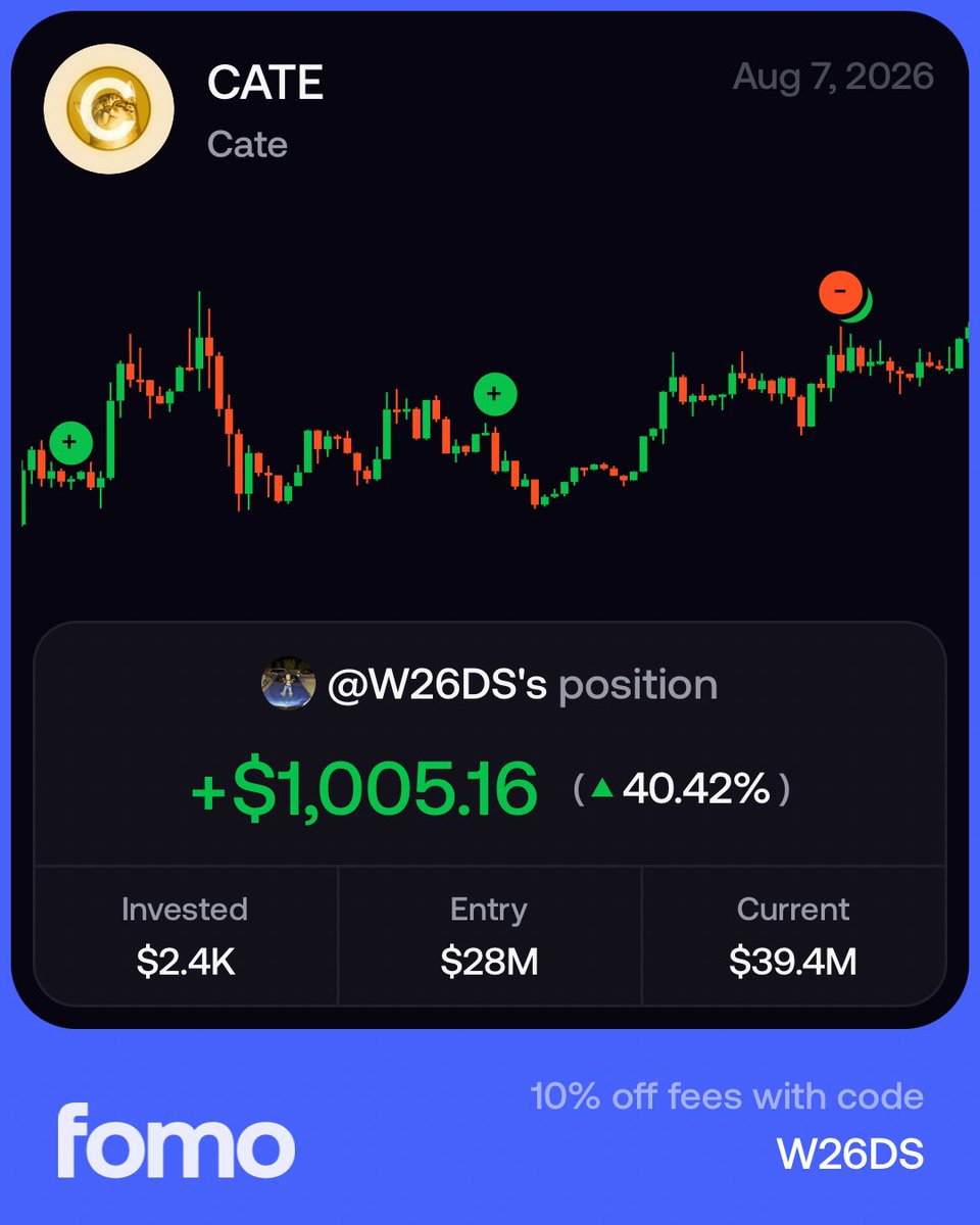 W26DS's tweet photo. Who’s ready for the pop off $CATE @CateonSol_ https://t.co/yQAIs4KsJc
