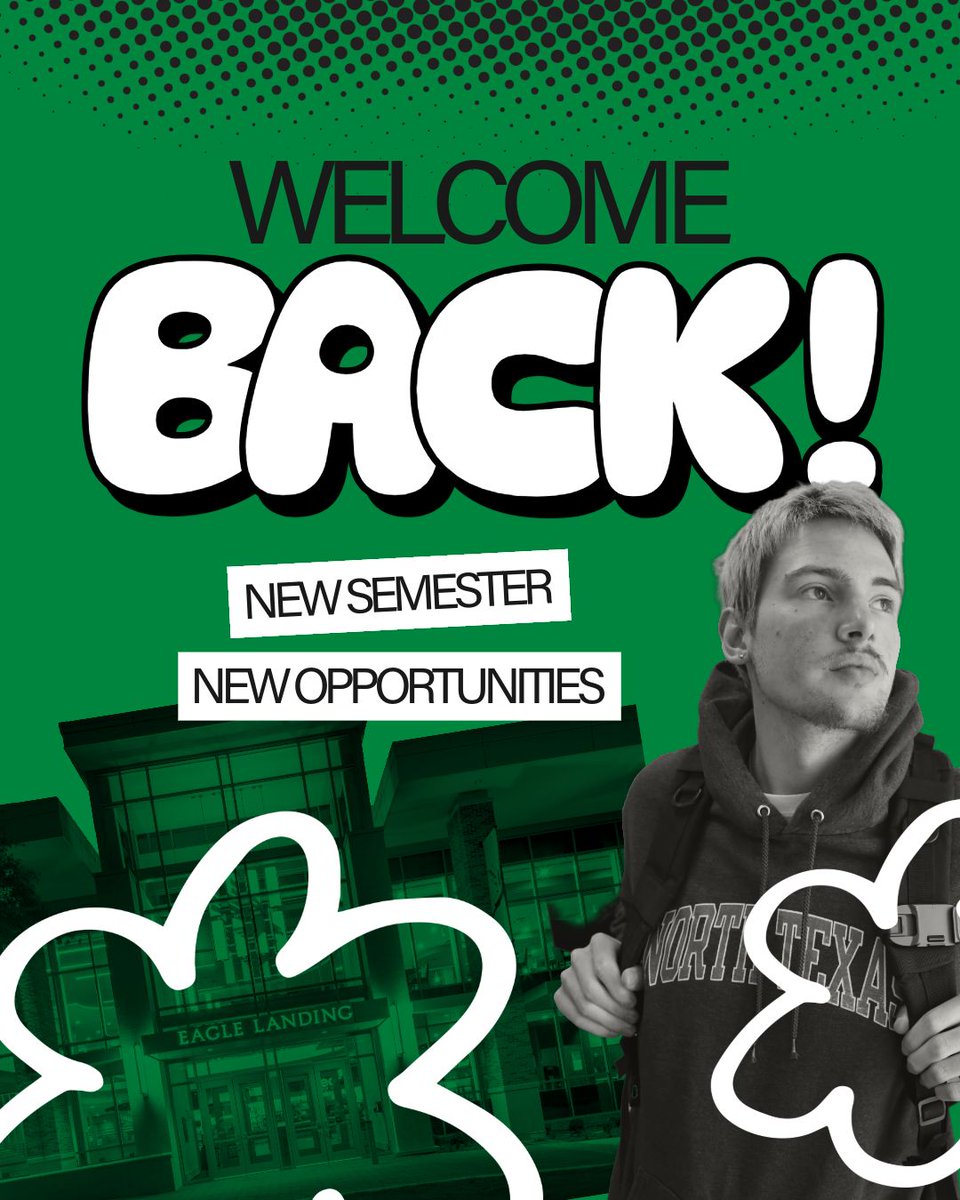UNTdining's tweet photo. π Welcome back, Mean Green! π
A new semester means new memories, new friends and of courseβ¦ new meals. πππ―
Weβre excited to have you back on campus and ready to fuel your semester.
Letβs make this semester a great one! ππ¦
#UNTDining #MeanGreen #WelcomeBack #GoMeanGreen https://t.co/WvdayntsnN