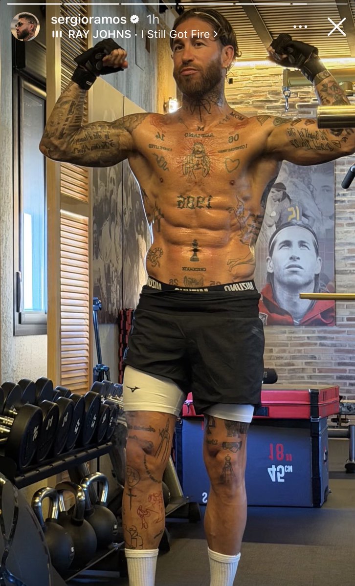 Just_Emma30's tweet photo. Sergio Ramos posted his body structure at 40 via IG stories 💪📲 https://t.co/2PmJ0d6vcI