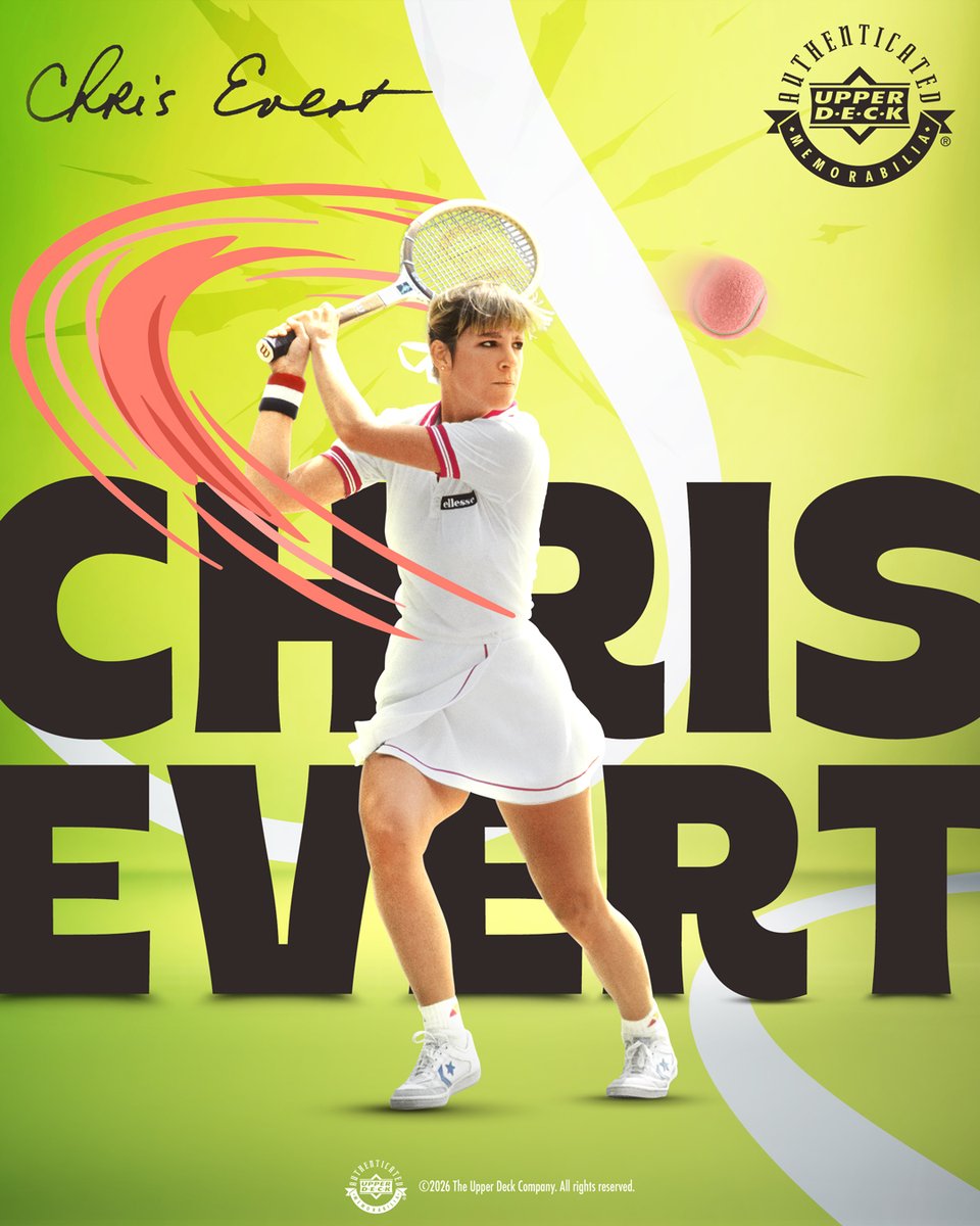 UpperDeckSports's tweet photo. A true icon of the game, now part of your collection. 🎾

Celebrate the legendary career of Chris Evert with officially licensed memorabilia featuring premium autographs and collectibles that honor one of tennis' all-time greats. https://t.co/nzfTDxMv49