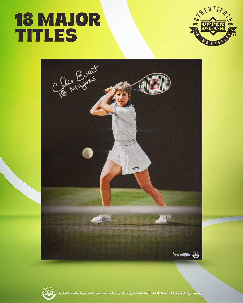 UpperDeckSports's tweet photo. A true icon of the game, now part of your collection. 🎾

Celebrate the legendary career of Chris Evert with officially licensed memorabilia featuring premium autographs and collectibles that honor one of tennis' all-time greats. https://t.co/nzfTDxMv49