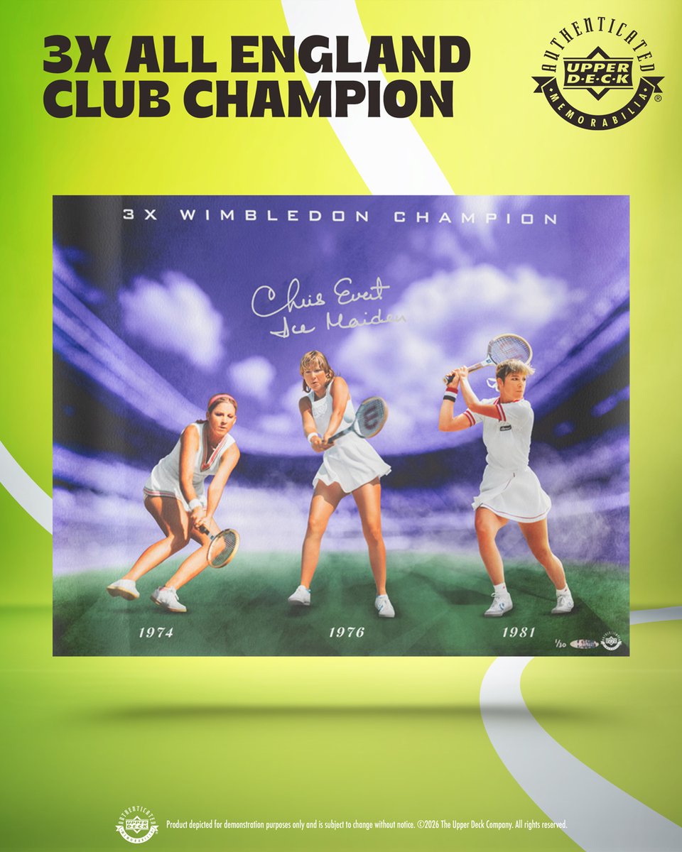 UpperDeckSports's tweet photo. A true icon of the game, now part of your collection. 🎾

Celebrate the legendary career of Chris Evert with officially licensed memorabilia featuring premium autographs and collectibles that honor one of tennis' all-time greats. https://t.co/nzfTDxMv49