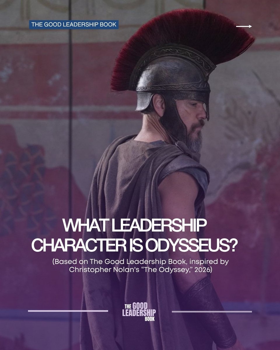 GoodLeadershipB's tweet photo. Everyone remembers Odysseus for his ten-year journey home. Fewer notice how he actually got there.

He rarely wins by force. He wins by understanding the system he's in before he moves through it: reading people, reading rooms, reading the moment.

https://t.co/0adPanmS9U https://t.co/putytbOlok