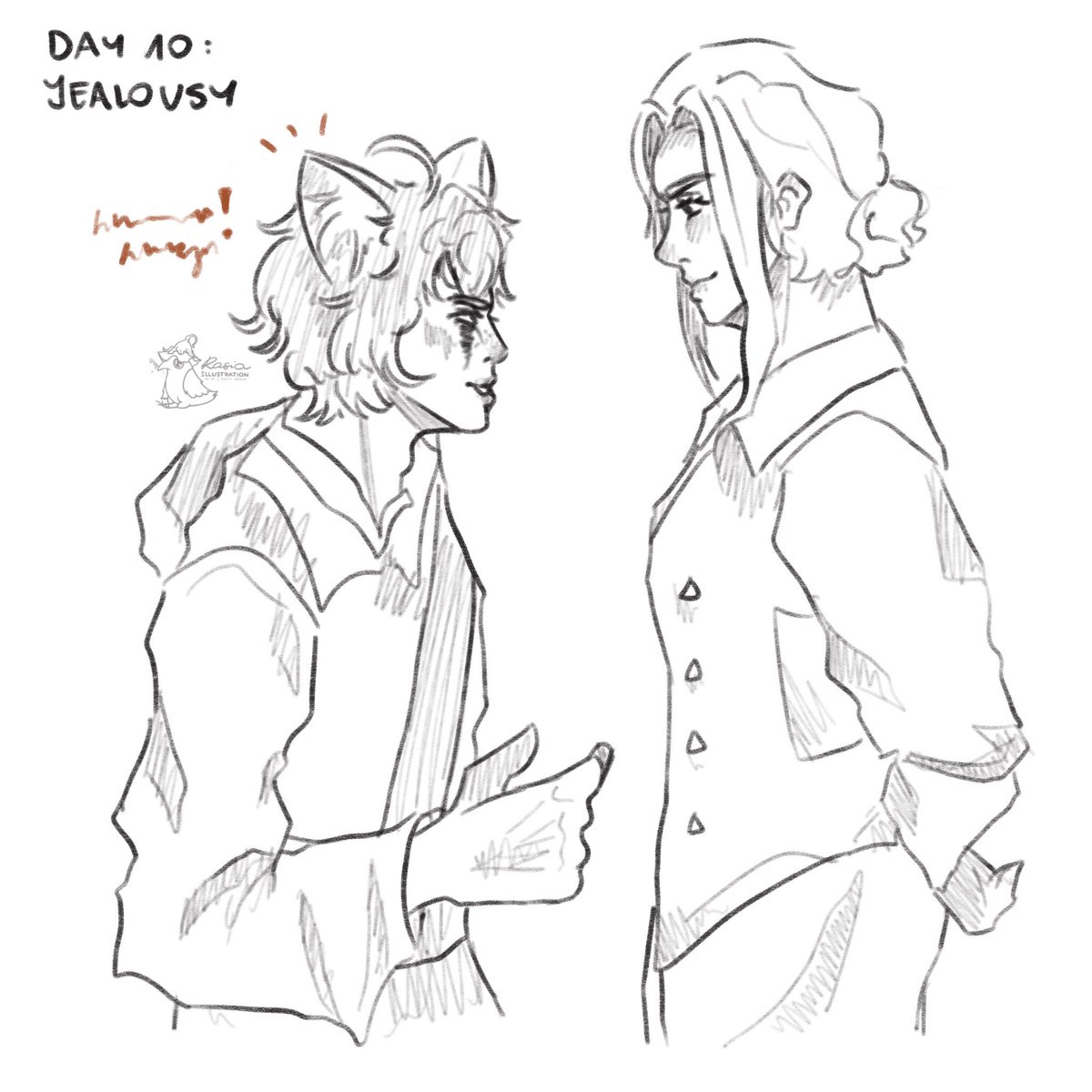 rasiaart's tweet photo. hiii day 10 of #assassinduomonth : jealousy

wanted to draw katie so decided to make her a gremlin and try to make ash jealous on purpose (someone had to help those two idiots) 

#qsmp #assassinduo #assassinduofanart #qsmpfanart https://t.co/UUzdnRc8LE