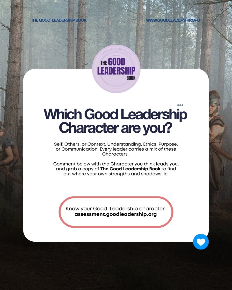 GoodLeadershipB's tweet photo. In the Good Leadership Book, that's the Oracle: the Character that makes sense of complexity so the right action becomes obvious.

Swipe through to see how one of literature's oldest heroes lines up with a very modern leadership lens. 🗺️

#GoodLeadership #TheOdyssey https://t.co/xEaS92FHK5
