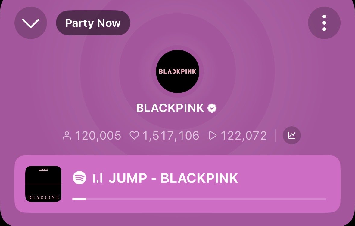 blinksunitedtwt's tweet photo. Over 120K BLINKs are streaming on Weverse!

You can connect your Apple Music, Spotify, or Melon account to join the stream!

DECADE WITH BLACKPINK
#BLACKPINK10thAnniversary #BLACKPINK_FOURever
#10YearsWithBLACKPINK https://t.co/dO23GpK8hW