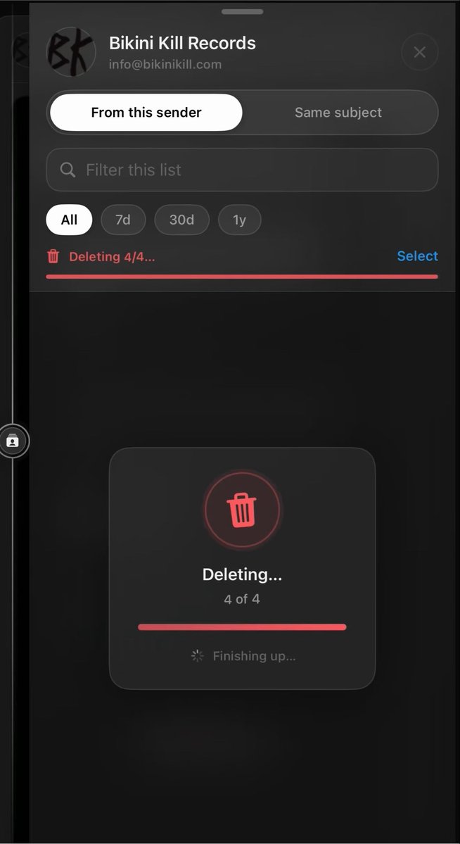 iCH3MO's tweet photo. Easily manage your emails, mass delete all from sender from a single email view.

No more copy sender, search, manually select.. it’s just a click of a button and done for you.

It’s only just begun.

Hermod / Hermod Mail https://t.co/NXdvfLa9s1