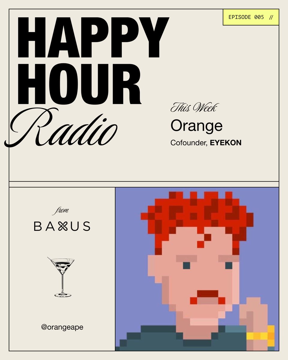 BAXUSco's tweet photo. 4 Hours till showtime; you know what to do if you want to win: HUNT. 🎯 

The man, the myth, the legend @orangeape is coming in hot for this Friday's Happy Hour Radio show. Prepare your spirits, literally and figuratively. 

@EYEKONSTUDIO has been distilling lately; we wonder what?

Oh yeah, and don't forget: One bottle scanned this week, and you are in the draw. Every scan after that improves your odds.

The board closes today. Tonight somebody gets crowned live, with a bottle to show for it.

Happy Hour Radio, episode 5. @Web4O and @dirty_digs, 5 pm ET.

https://t.co/v8Yo7U3QC0