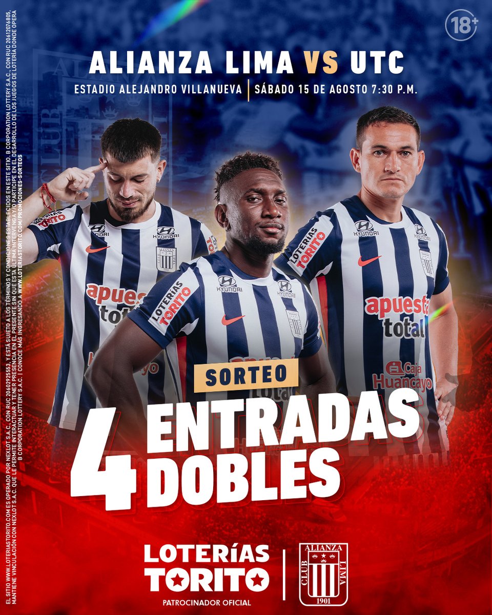 loteriastorito's tweet photo. 🎟️⚽ ¡Sorteamos 𝟰 𝗘𝗡𝗧𝗥𝗔𝗗𝗔𝗦 𝗗𝗢𝗕𝗟𝗘𝗦! ⚽

Participa:
1️⃣ Síguenos en TikTok e Instagram y comenta nuestra última publicación: https://t.co/jEus1pcK8B
2️⃣  Comparte una foto alentando a Alianza
3️⃣ Cuéntanos quien será tu dupla

📅 Ganadores 14/08 - 5:30 p.m. Suerte☘️ https://t.co/od3yhaJuTX