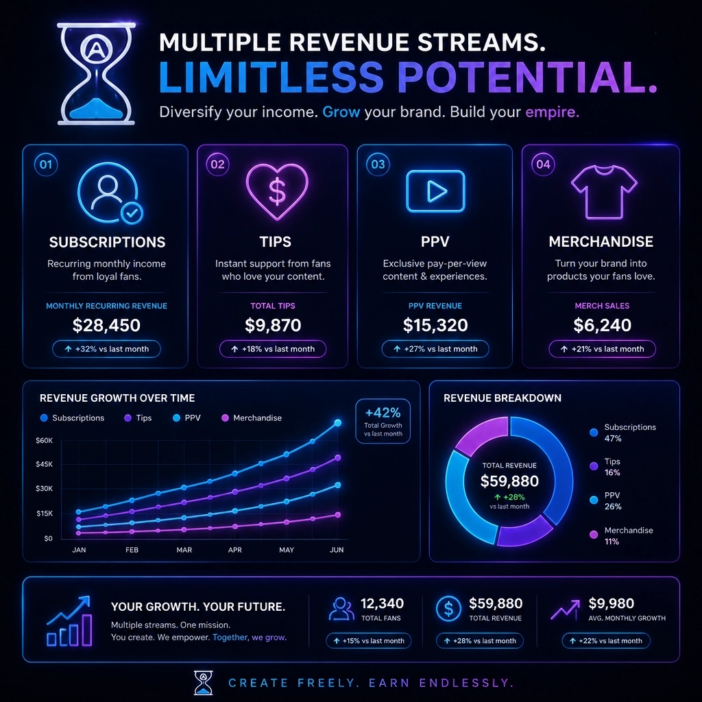 ForMyAficionado's tweet photo. Bulletproof your creator income by stacking multiple revenue streams. On FMA, combine subscriptions, tips, PPV, and merch to build a resilient, high-earning business. https://t.co/3XPmohb00S
