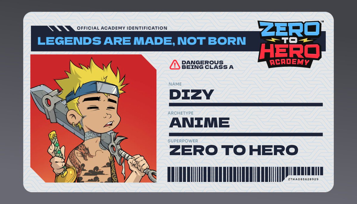77_Dima_77's tweet photo. I made my Zero To Hero Academy enrollee ID. Create yours and show us your superpower. #ZeroToHeroAcademy https://t.co/PJo6iqBYqE https://t.co/AqhT0cV7di