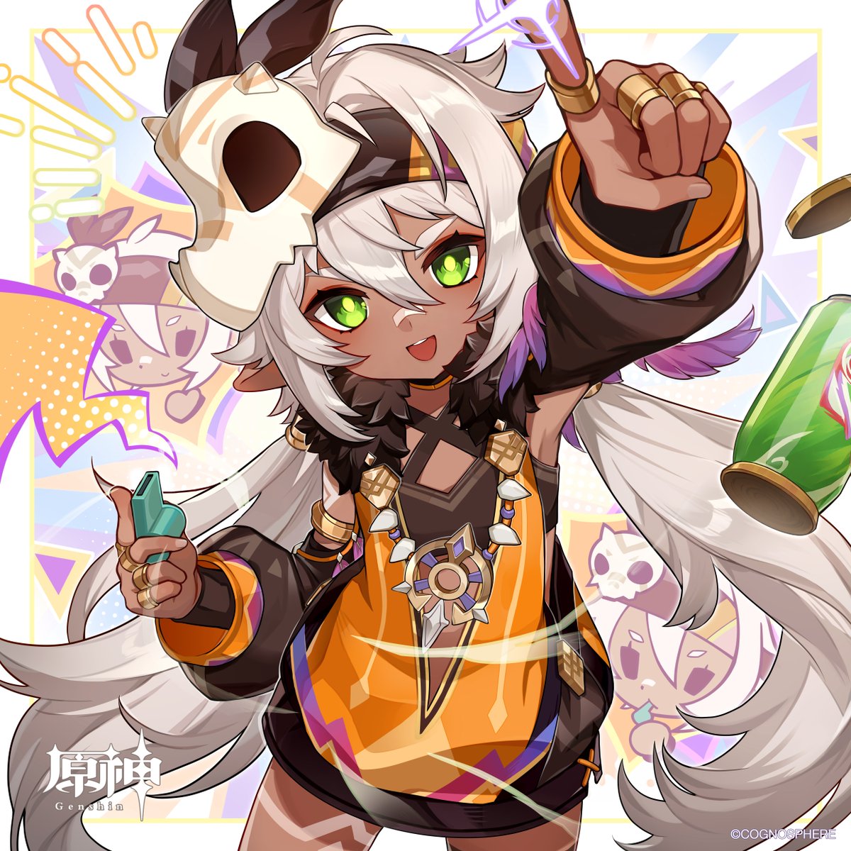 Genshin_7's tweet photo. #原神_キャラ生誕祭
【#イアンサ生誕祭2026 】
ピーッ——フィットネスレッスンを体験するって約束だろ？しっかり集中するんだ。
パイモンもだぞ。エナジードリンクがいくら美味しくても、一度に飲みすぎないようにな！
アンタたちに合わせたプランを組んである。これをアタシの基準通りこなせば、絶対に身体が丈夫になって、元気百倍になるぞ！
さあ、準備はいいか？三、二、一、始め！