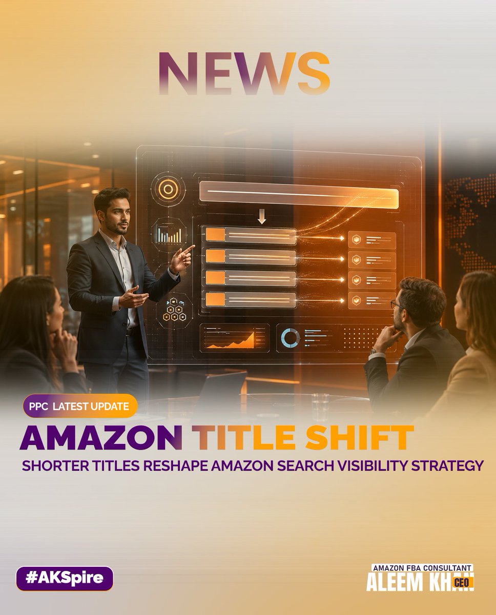 akspiree's tweet photo. Amazon titles are getting shorter, so every word matters. Lead with strong keywords, keep titles clear, and use manual optimization for better SEO control. AKSpire: Your Success, Our Story. 🌠
#AmazonSEO #AmazonFBA #AmazonSeller #ListingOptimization #AKSpire https://t.co/JfNlfWyVQt