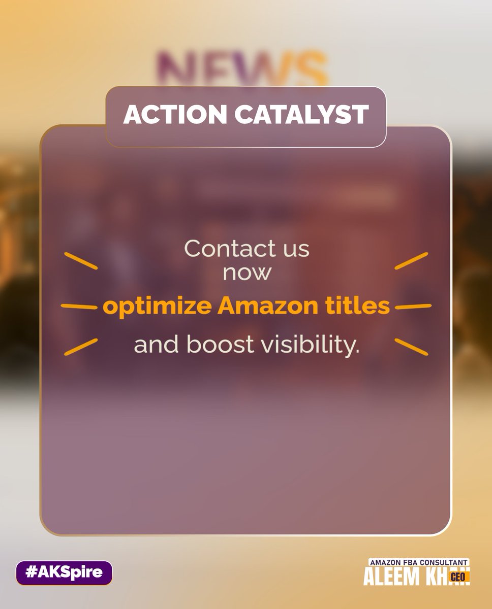 akspiree's tweet photo. Amazon titles are getting shorter, so every word matters. Lead with strong keywords, keep titles clear, and use manual optimization for better SEO control. AKSpire: Your Success, Our Story. 🌠
#AmazonSEO #AmazonFBA #AmazonSeller #ListingOptimization #AKSpire https://t.co/JfNlfWyVQt