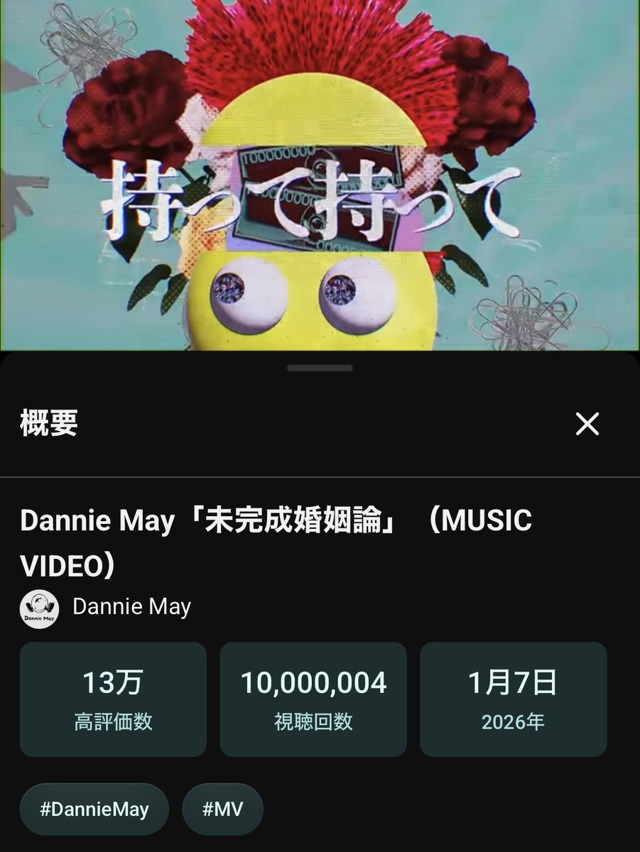 Laugang_xx's tweet photo. インライ見ててだいぶ遅れたけど未完成婚姻論1000万再生おめでとうございます🥳 https://t.co/6ZirK2uefV