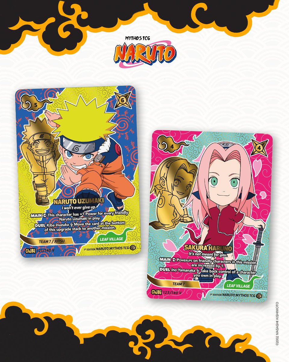 NarutoMythosTCG's tweet photo. Take another look at every Chibi Rare from the upcoming set! 🍥

You want to get them? Each pre-ordered display will contain one randomly inserted Chibi Rare. That means you won’t know which one you’ve pulled until you open your box!

Which Chibi card are you hoping to find? https://t.co/gED6FxKDYN