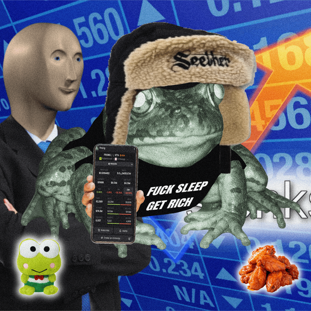 Frongsss's tweet photo. THE POND IS OPEN 🐸

The free Frong mint will go live in 10 minutes for NFT communities. OpenSea fees generated will be used to buy back $FRONG on every dip

https://t.co/pKjZ1OqMDR https://t.co/jus1JMP832