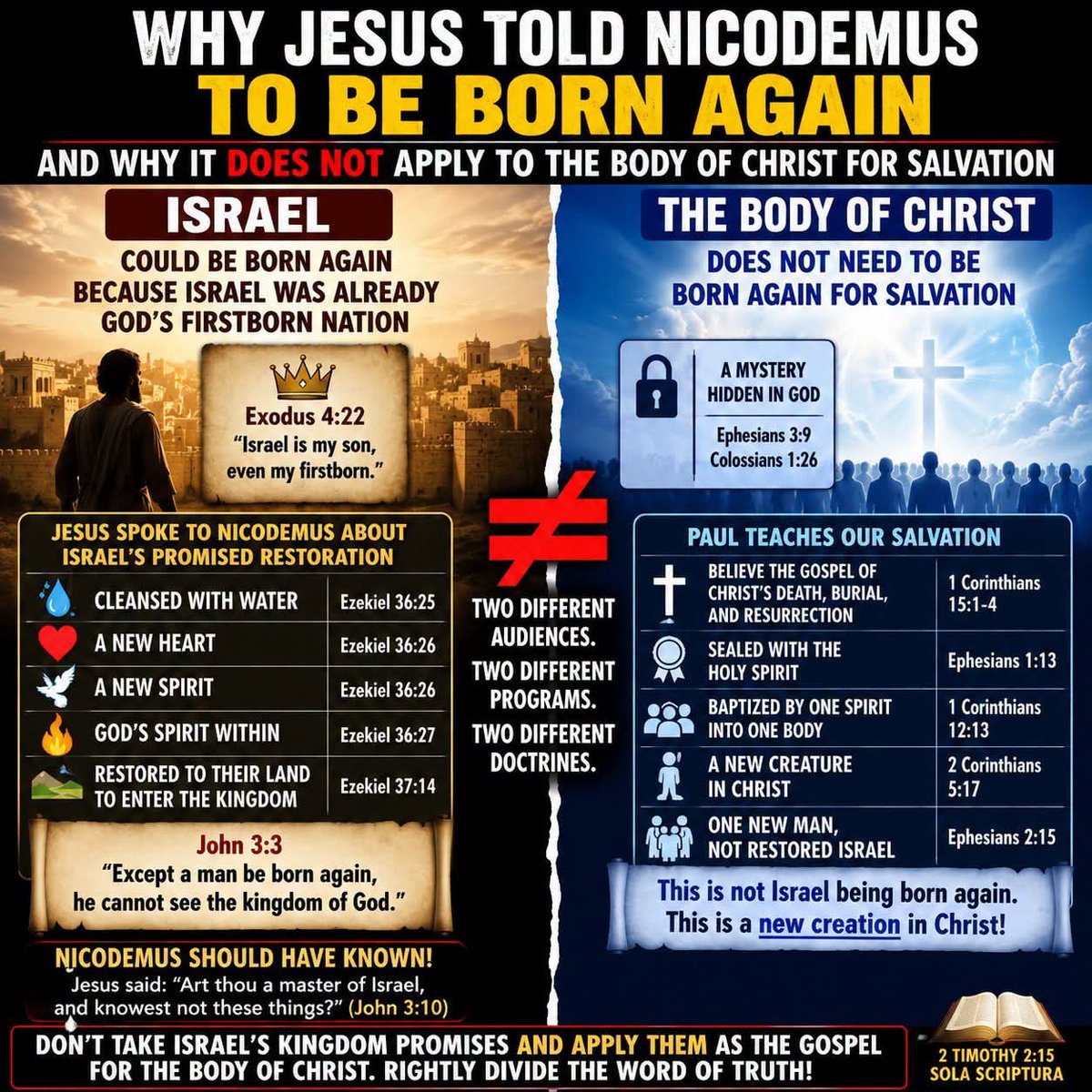 WWURD_Official's tweet photo. Marvel not that I said unto thee, Ye must be born again.
John 3:7
Is "Ye" singular or plural in the #KJB? 🧐