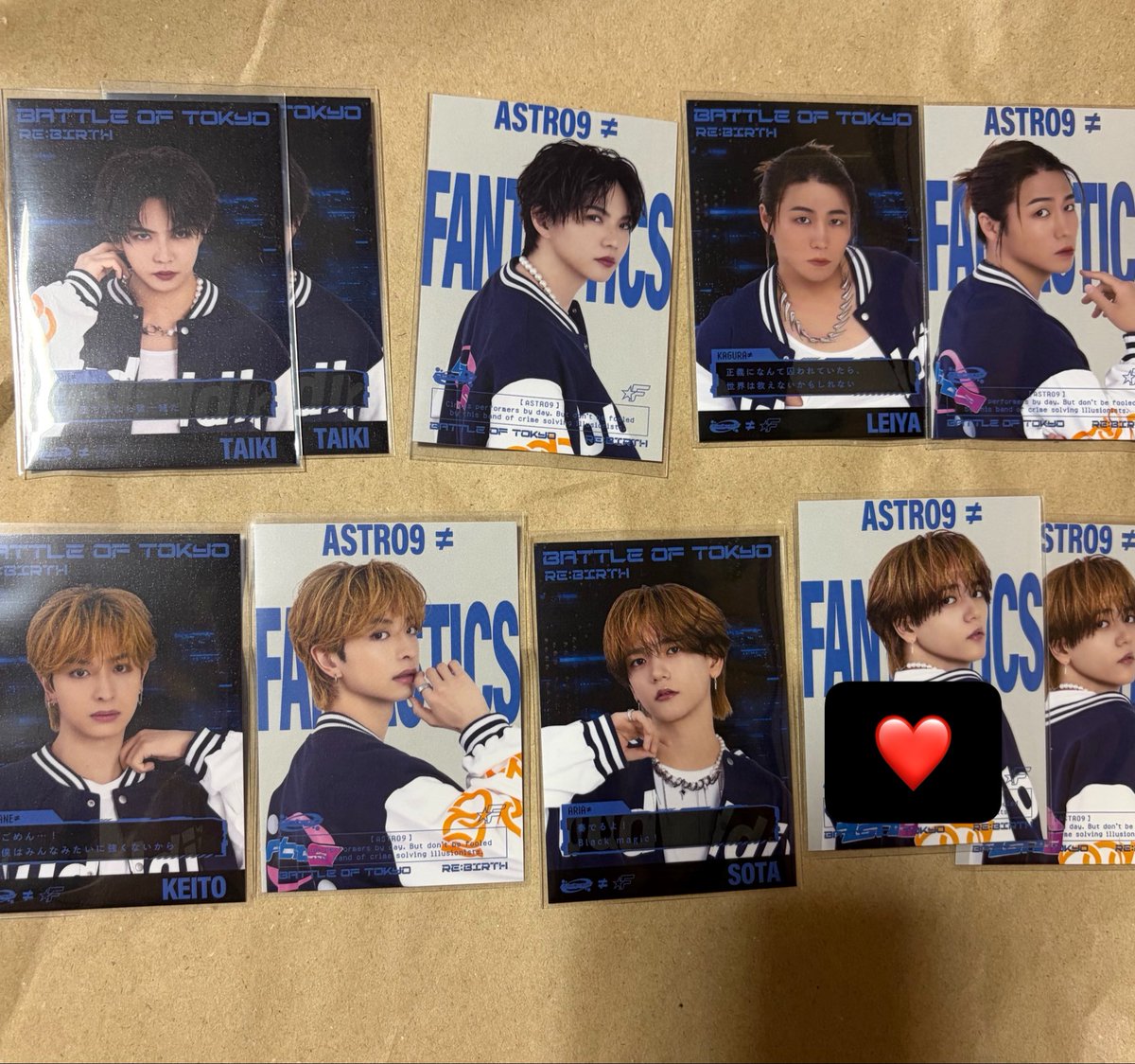 sckhmi's tweet photo. BATTLE OF TOKYO RE:BIRTH BOT FANTASTICS ファンタ フォトカ トレカ　BOT交換

譲　画像　佐藤瀬口　木村　中島

求　八木（黒＞白）

現地はBOT26日、代々木
郵送交換も可能です。

お声掛けお願い致します🙇 https://t.co/d4Iw9Kl4VU
