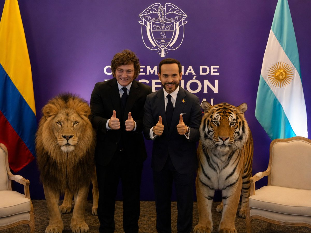 ElUltraDerechi1's tweet photo. El Presidente Javier Milei junto al Presidente electo de la República de Colombia, Abelardo de la Espriella. https://t.co/dZBnAVDfFk