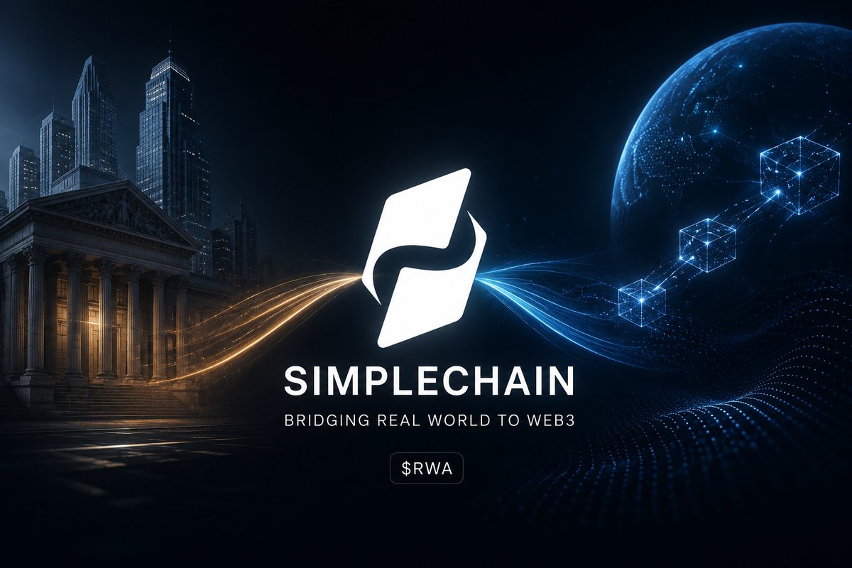 phucluc0519's tweet photo. Don't confuse tokenization with actual institutional adoption.

Everyone is rushing to put real estate and commodities onchain. But they are missing the biggest piece of the puzzle. Institutions do not care about the hype. They care about legally enforceable compliance.

Are you trying to figure out how traditional finance will actually migrate to web3? I spent time looking at the infrastructure today and you have to see what is being built.

Most networks treat regulatory rules as an afterthought. But @SimpleChain_RWA is building compliance directly into the network architecture at the protocol level.

They use a native compliance layer to process KYC checks automatically. They combine this with a trusted data layer that uses zero knowledge verification to ensure real world information is authentic. Legal frameworks are then translated directly into smart contracts.

They have $15M in funding and mainnet is not even live yet. The smart money is paying attention to the infrastructure bridging physical assets to the decentralized economy.

Building the trust stack is how we get to the next level of global finance for $RWA
