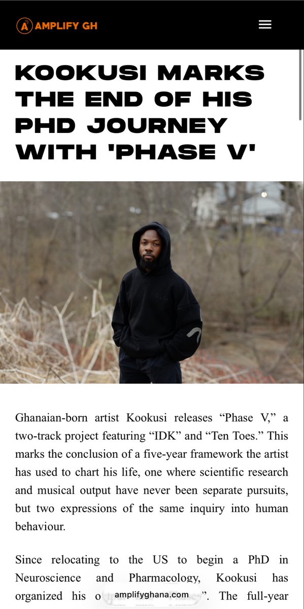 Kookusi_Jnr's tweet photo. Five years ago, I started a PhD and figured that making music through it would keep me sane.

On Tuesday, I wrapped up the science.
Today, I get to close the other half of the story.

https://t.co/M5PJYg7gCF

“Phase V: The Wrap Up” is out now. 🎓🙏🎧🚀
Distributed by @rain_labs https://t.co/gzz5GJIctv
