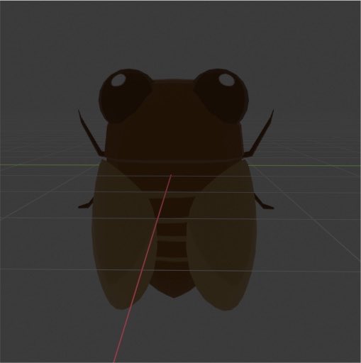 gapu_dev's tweet photo. ⚠虫のモデリングなので警告設定しています️⚠

セミのゲーム作りたくてモデリングしてみた！

セミが本当に苦手なので、画像検索せず昔見た記憶を頼りに作りました笑
自分でも作りながら気持ち悪くなりました😭

 #blender  #ゲーム開発 https://t.co/MowRLOmkrU