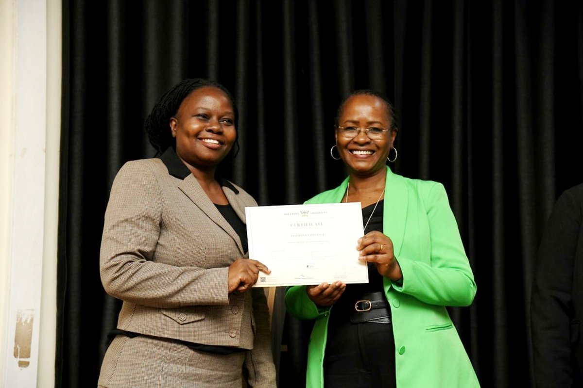 Makerere's tweet photo. We proudly celebrated a milestone today, by awarding the pioneer cohort of 52 participants in the Certificate in Critical Thinking and Social Intelligence—a three-week short course by the Department of Philosophy @MakerereCHUSS.  Over 350 applications were received, underscoring the public’s hunger for practical skills in reasoning, judgment, and social awareness amid information overload.  

Course coordinator @SpireJim noted that the programme was born out of a conviction that philosophy can impact society beyond the classroom, combining critical thinking with social intelligence so participants “leave not only able to reason more rigorously but also better equipped to read social situations and engage constructively with people who hold different views.”  

Chief Guest, DVCAA Prof. @SsaliSarah congratulated the graduates: “This is exactly the kind of impact we want Makerere University to have on society.” She urged them to apply their new skills in homes, workplaces, and communities.  

Details: https://t.co/9mxbJkDlHz