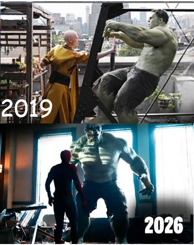 CGA_YT's tweet photo. @NerdolaVader Na vdd BND mostrou que existem 2 niveis do Hulk, o Prof hulk que o Banner consegue controlar mas é menor e mais fraco e o Hulk Selvagem, que é o normal que geral conhece

(dá pra comparar o tamanho usando a maga anciã) https://t.co/EKuWE423aX