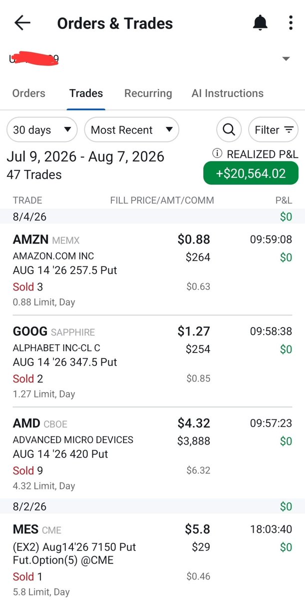 TradingWarz's tweet photo. Over 20k PROFIT SELLING OPTIONS In 30 Days

It takes me 10 mins per week here NO losers NO Stress

FULL SYSTEM:
Sell Options = Weekly Income
Leaps = 10X Multi Baggers 

I am going to teach you step by step let's do a LIVE X spaces this weekend! https://t.co/R99zcc3SdC