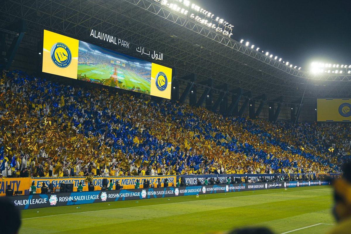 AlnassrFans's tweet photo. سلاحكم حاضر… ورجال المدرج على الموعد 💛☝🏻

يا جماهير النصر الوفية، التسجيل لا يزال مستمرًا في فرسان النصر، وتذاكر مباريات العالمي أصبحت متاحة.

أنتم سلاح النصر، وأنتم من يقف خلف هذا الكيان العظيم ويدافع عنه بصوته وحضوره 🗣️🫡

https://t.co/r11SSwxlO4 https://t.co/jP0ghQiskI
